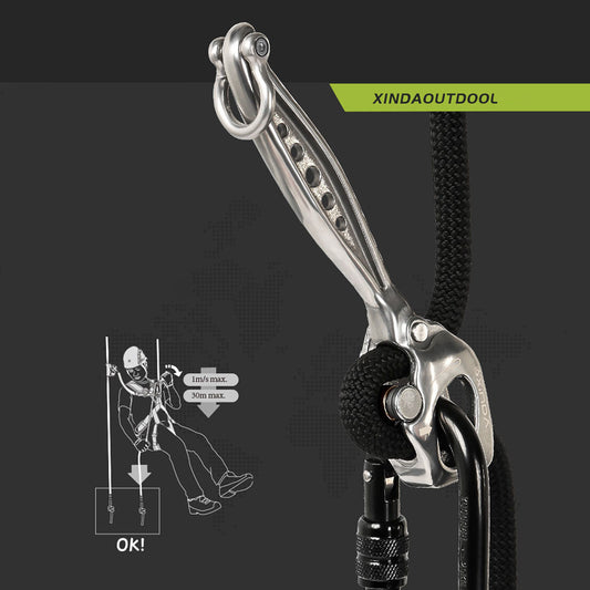 Xinda H Series Extended Version Multifunctional Stainless Steel Climbing Descender Big Dipper Descender for 13-16mm Ropes