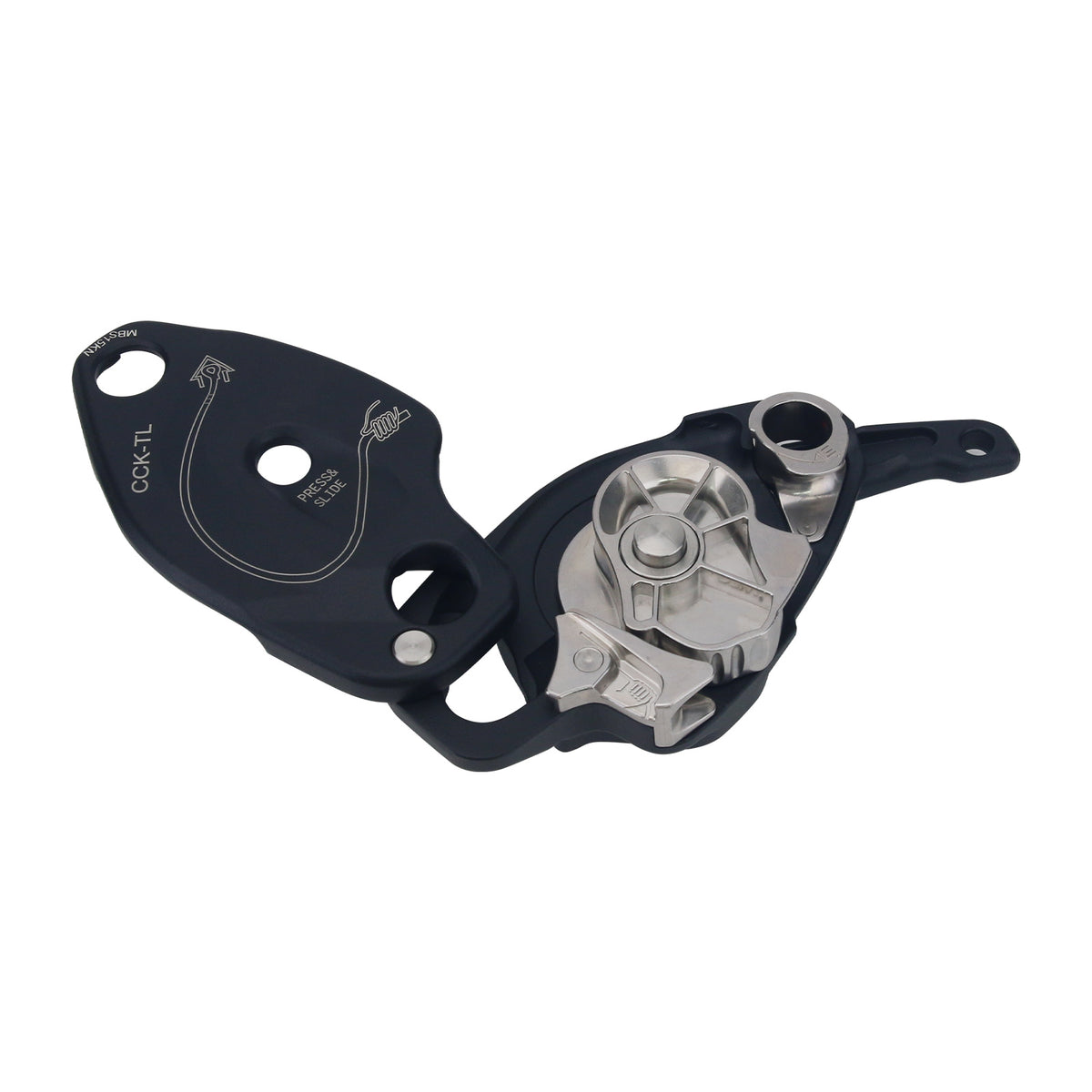 CCK-TL Rope Descender Climbing & Rappelling Device with 250KG Load Capacity for 9.5–12mm Ropes