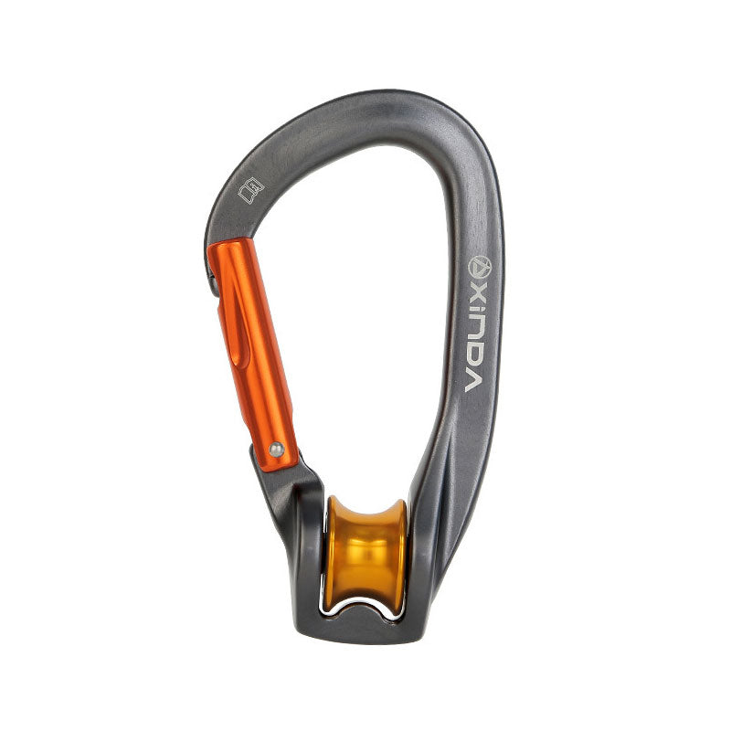 XINDA XD-Q9755 Aluminum Alloy Outdoor Pulley Carabiner 20KN Rock Climbing Safety Buckle Hook (Quickdraw)