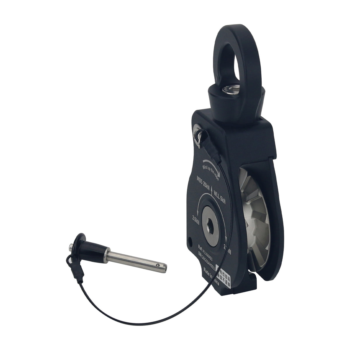 H1 Universal Pulley 25KN Electric Assisted Rope Collector Multifunctional Pulley for Height Operation/Rock Climbing