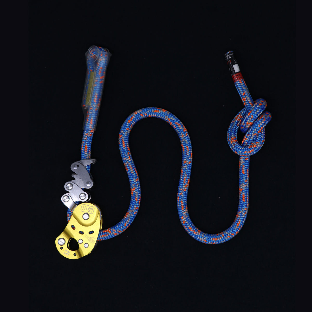 Peakseek Rope Grab Fall Arrest Device Rope Ascender Descender with 12mm 11.5mm Rope
