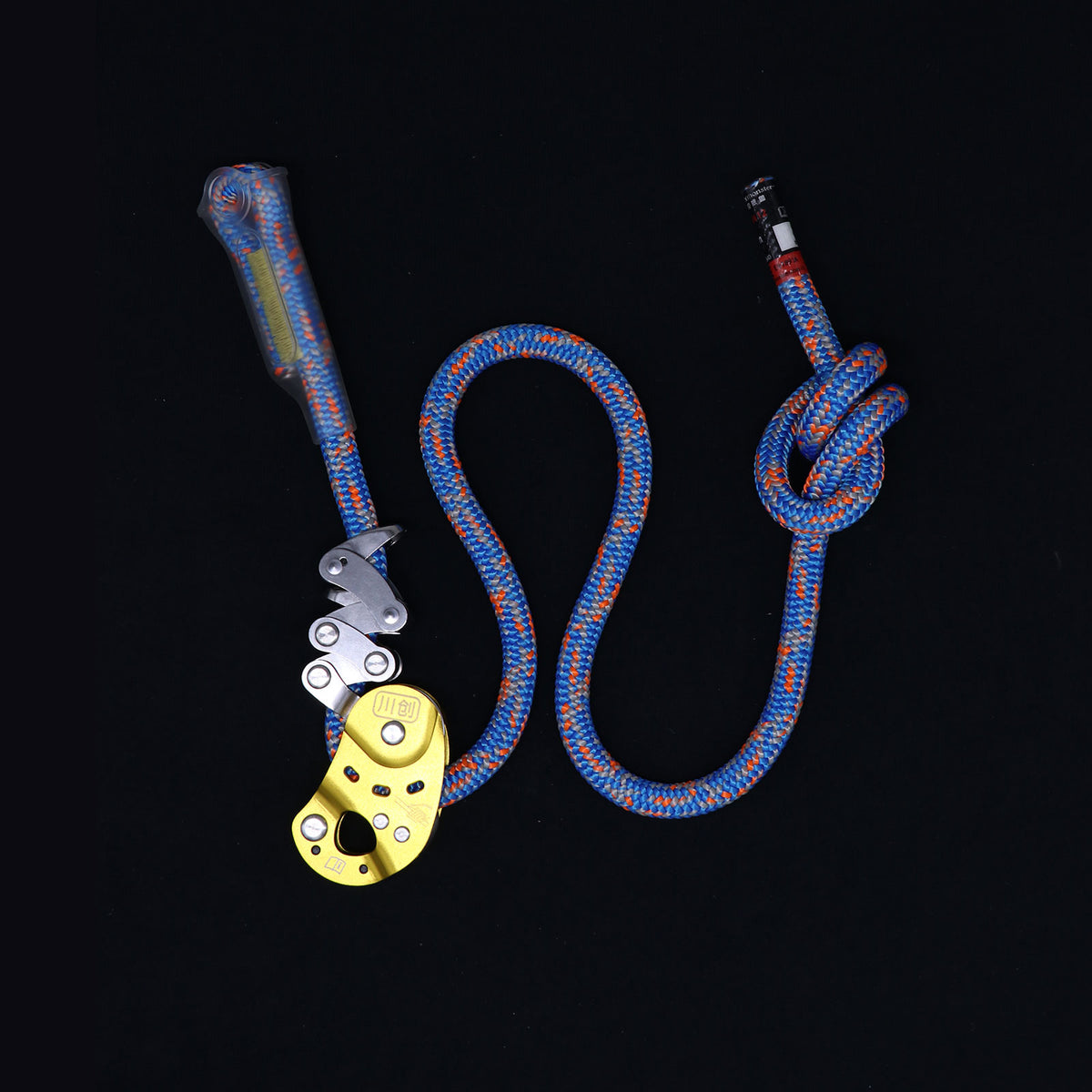 Peakseek Rope Grab Fall Arrest Device Rope Ascender Descender with 12mm 11.5mm Rope