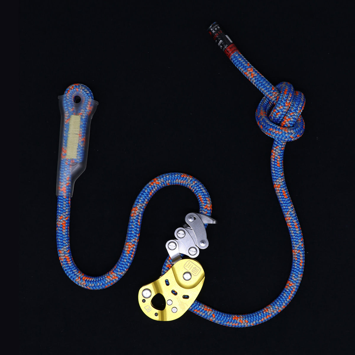 Peakseek Rope Grab Fall Arrest Device Rope Ascender Descender with 12mm 11.5mm Rope