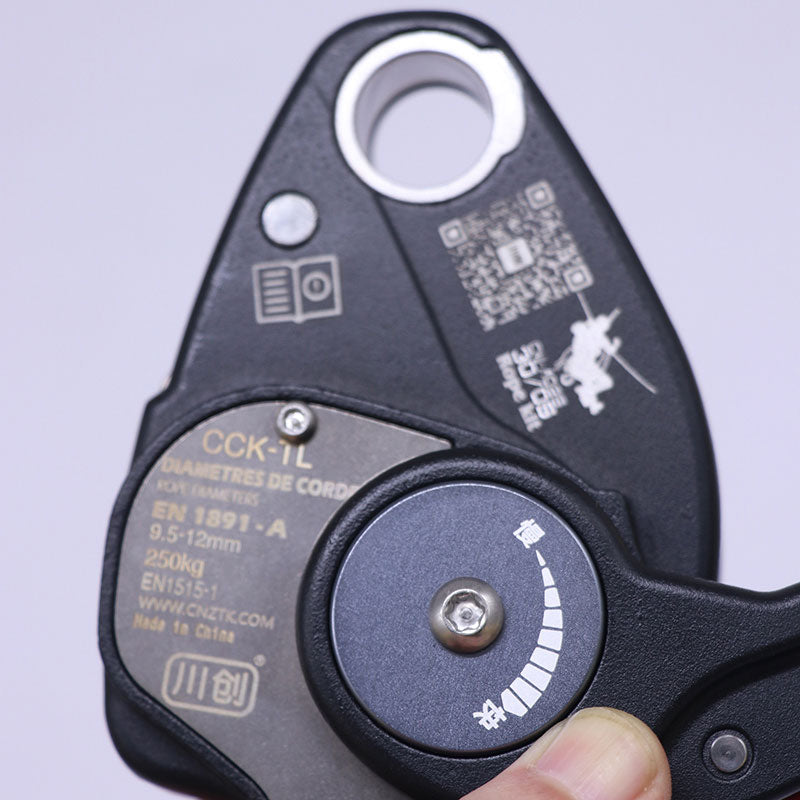 CCK-TL Rope Descender Climbing &amp; Rappelling Device with 250KG Load Capacity for 9.5–12mm Ropes