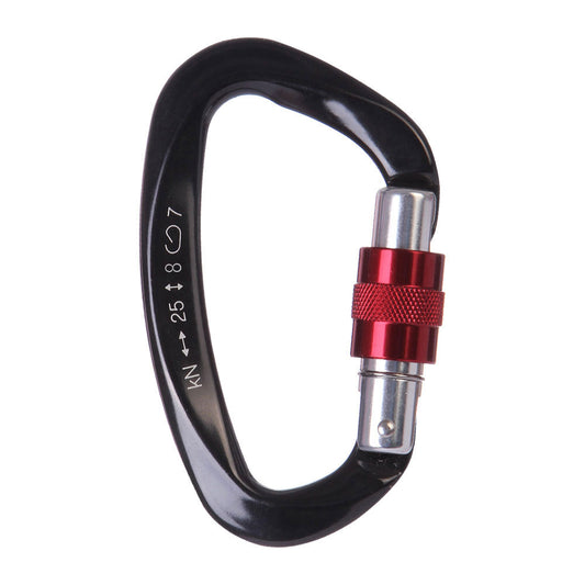 Peakseek XD-9628 Professional D-Shaped Rock Climbing Carabiner 25KN Screw-gate Lock Aluminum Alloy Carabiner