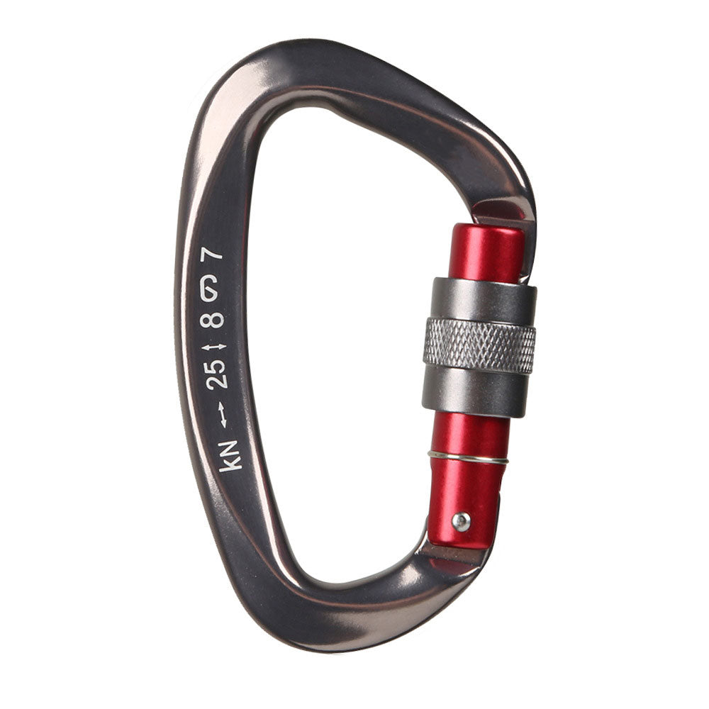 Peakseek XD-9628 Professional D-Shaped Rock Climbing Carabiner 25KN Screw-gate Lock Aluminum Alloy Carabiner