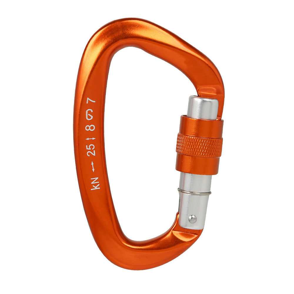 Peakseek XD-9628 Professional D-Shaped Rock Climbing Carabiner 25KN Screw-gate Lock Aluminum Alloy Carabiner
