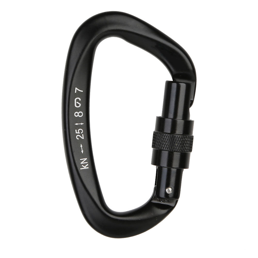 Peakseek XD-9628 Professional D-Shaped Rock Climbing Carabiner 25KN Screw-gate Lock Aluminum Alloy Carabiner
