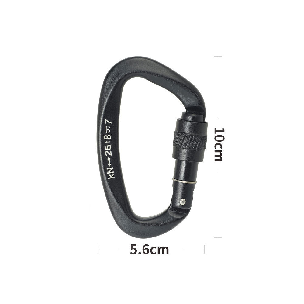 Peakseek XD-9628 Professional D-Shaped Rock Climbing Carabiner 25KN Screw-gate Lock Aluminum Alloy Carabiner