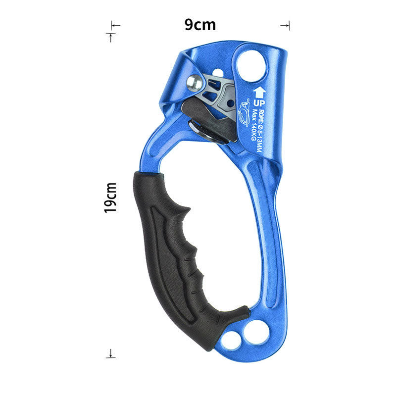 Peakseek Right-hand Left-Hand Outdoor Mountaineering Rock Climbing SRT Hand Ascender 140KG Load Capacity Suitable for 8-12mm Ropes