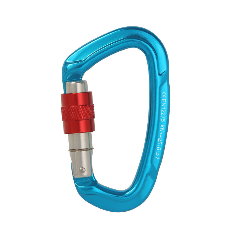 Peakseek Mini D-Shape Aluminum Alloy Safety Buckle Professional Outdoor Rock Climbing Carabiner 25KN