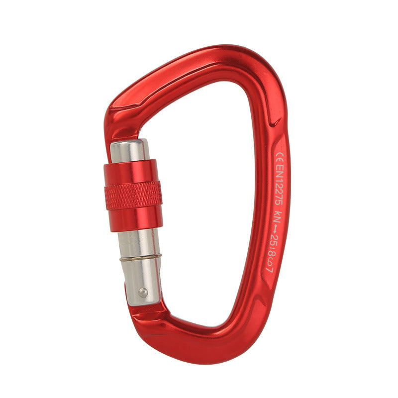 Peakseek Mini D-Shape Aluminum Alloy Safety Buckle Professional Outdoor Rock Climbing Carabiner 25KN