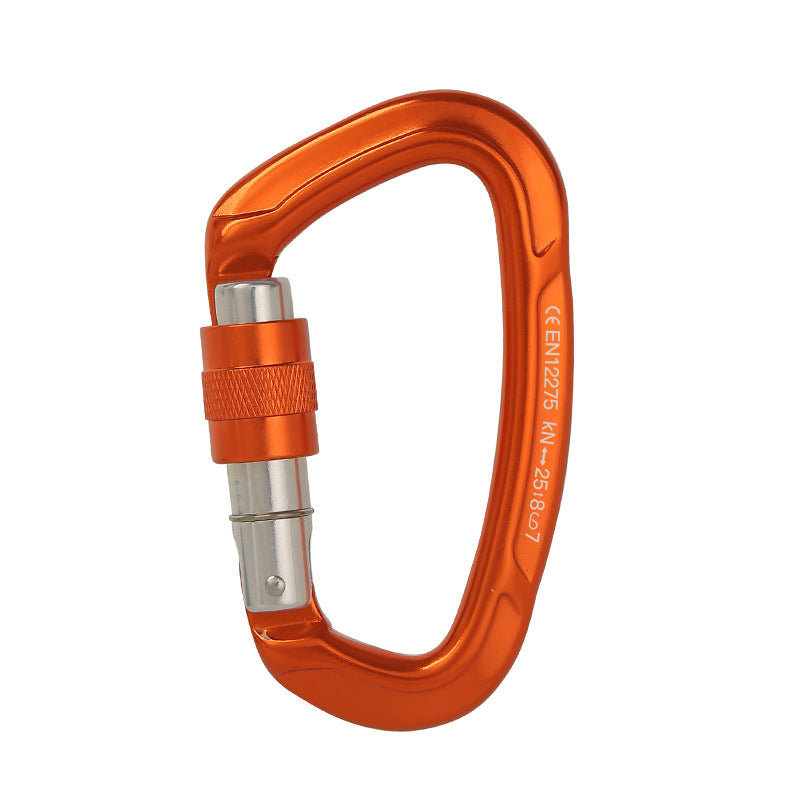 Peakseek Mini D-Shape Aluminum Alloy Safety Buckle Professional Outdoor Rock Climbing Carabiner 25KN