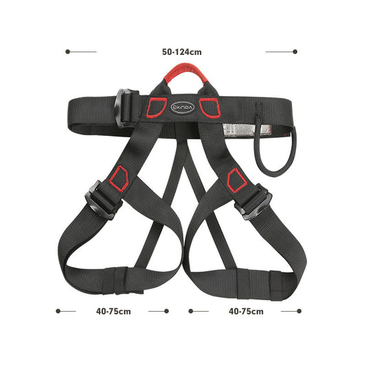Peakseek Black Outdoor Rock Climbing Safety Harness Lightweight Half-body Safety Belt Protection Equipment