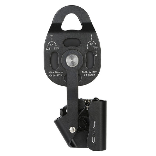 Peakseek Black Professional Lift Pulley 25KN Lift Ascender for Outdoor Rock Climbing/Heavy Transport