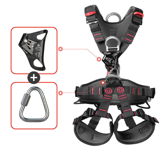 Peakseek Large Suite Full-body Safety Belt Outdoor Rock Climbing Harness Five-point Anti-fall Protection Equipment