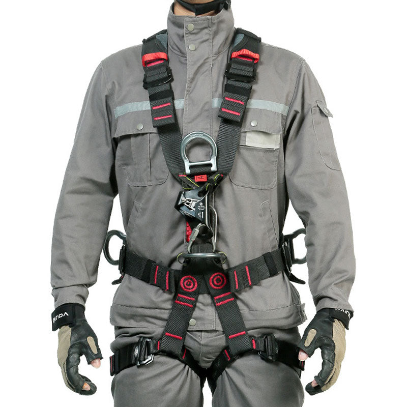 Peakseek Large Suite Full-body Safety Belt Outdoor Rock Climbing Harness Five-point Anti-fall Protection Equipment