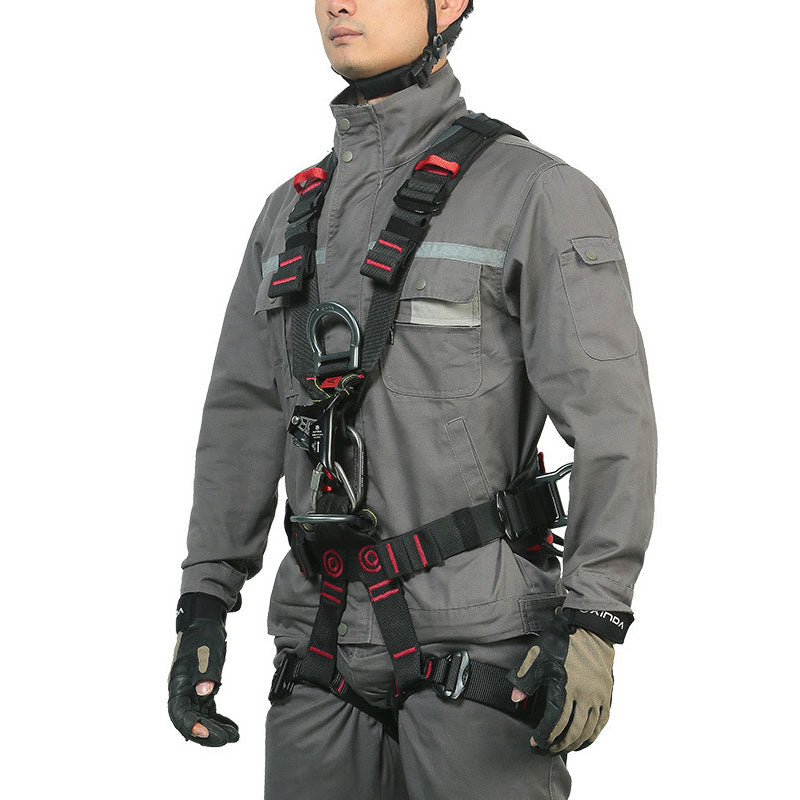 Peakseek Large Suite Full-body Safety Belt Outdoor Rock Climbing Harness Five-point Anti-fall Protection Equipment