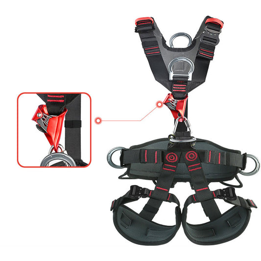 Peakseek Large Integrated Suite Full-body Safety Belt Outdoor Rock Climbing Harness Five-point Anti-fall Protection Equipment