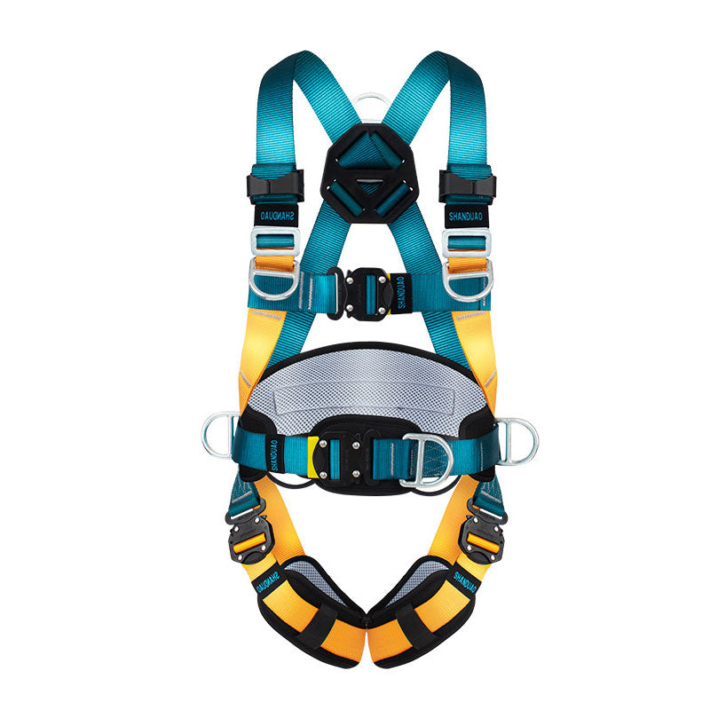 Outdoor Rock Climbing Anti-fall Protection Harness Quick Insertion Five-point Full Body Safety Belt