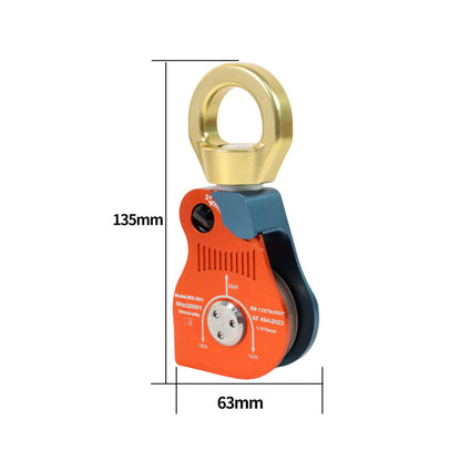 Hanging Ring Type Universal Single Pulley 37KN Descender Rock Climbing Fall prevention Device XF494-2023