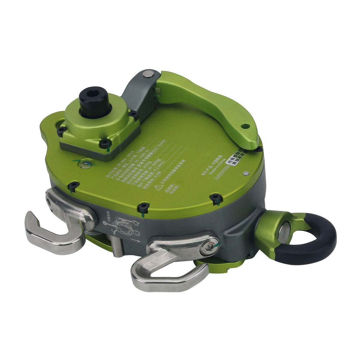 XINDA XDT8653 Electric Ascender Unidirectional Pulley Descender 200KG Lift Retarder for 10.5-11mm Rope Climbing