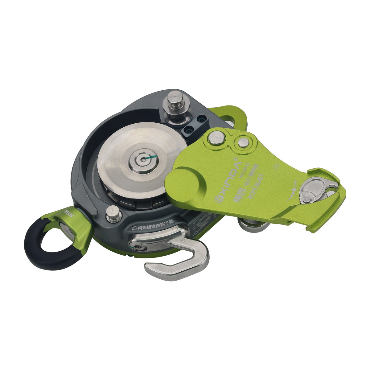 XINDA XDT8653 Electric Ascender Unidirectional Pulley Descender 200KG Lift Retarder for 10.5-11mm Rope Climbing
