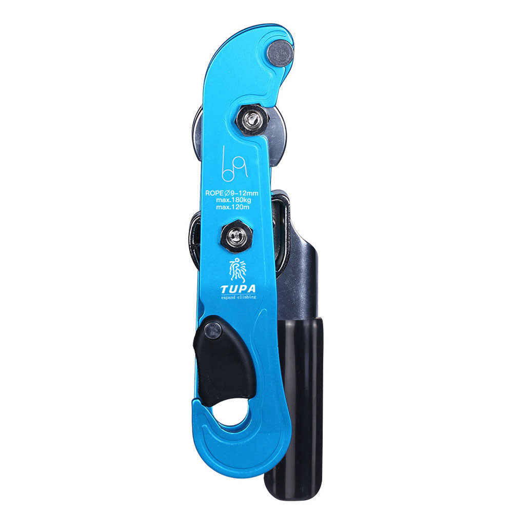 Peakseek Blue TP-8604 Outdoor Climbing Descent Device Stop Self-Lock Hand-Controlled Descender Abseiling Device