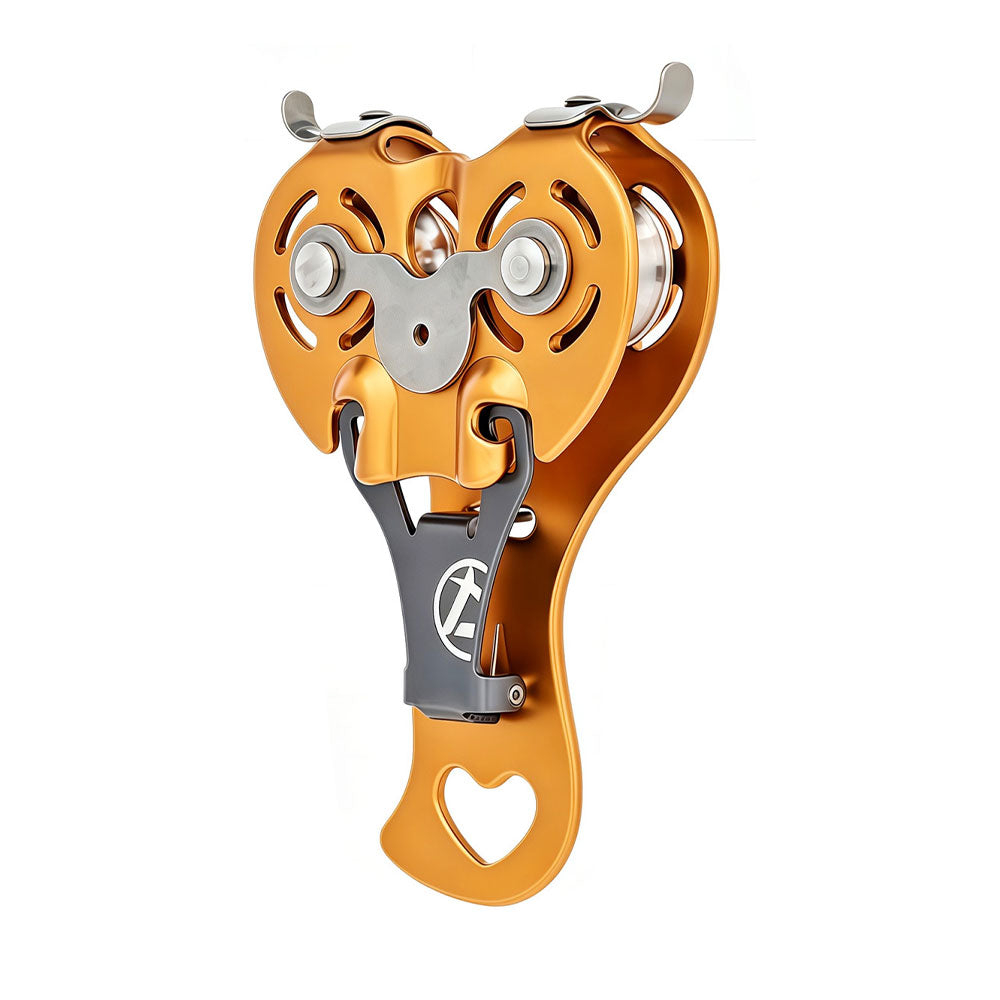 XD9789 Lightweight Sliding Cable Double Pulley 22KN 150KG Load for Outdoor Crossing Rock Climbing