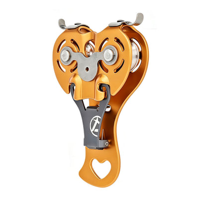 XD9789 Lightweight Sliding Cable Double Pulley 22KN 150KG Load for Outdoor Crossing Rock Climbing