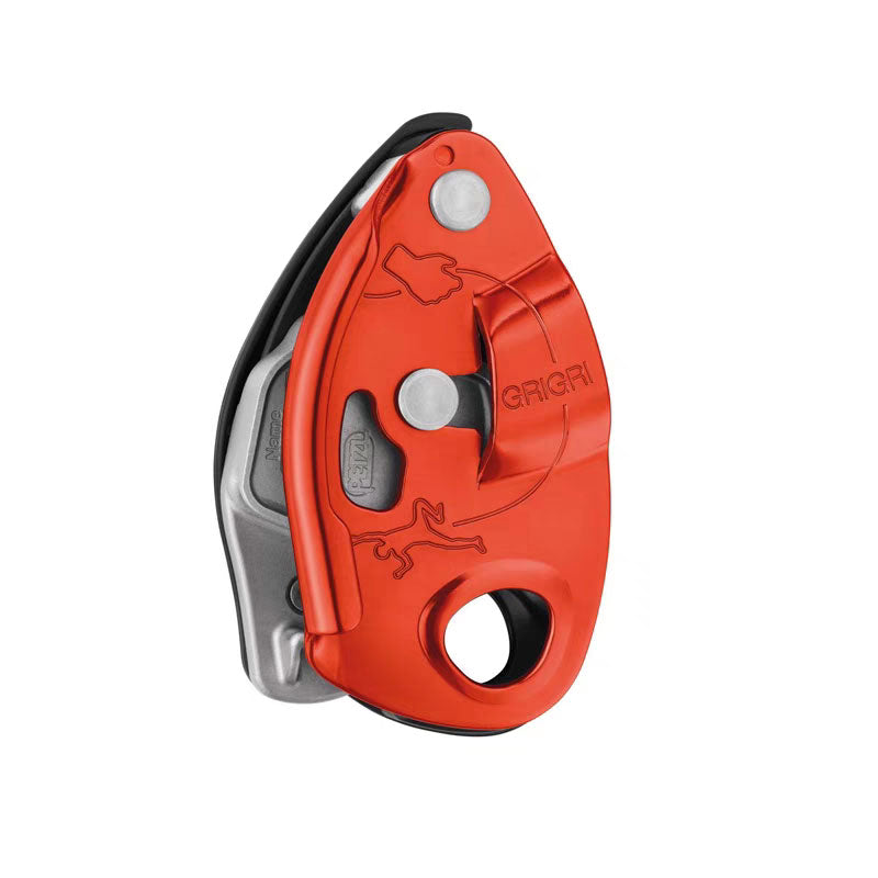 Peakseek D014BA01 Rock Climbing Assisted Braking Belay Device with Cam-assisted Blocking for PETZL - Red
