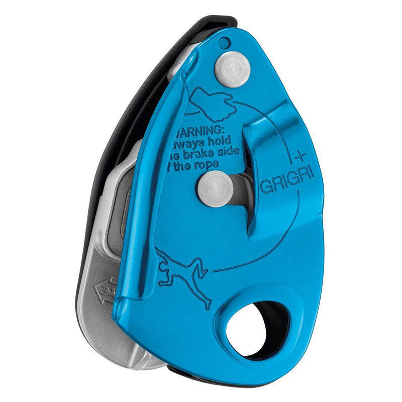Peakseek Blue Rock Climbing Braking Belay Device with Cam-assisted Blocking and Anti-Panic Handle for 8.5-11 mm Rope