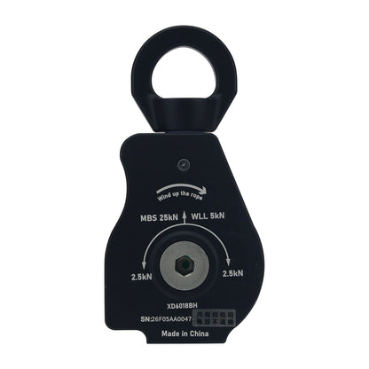 XINDA-6018 25KN Universal Rope Collector Safety Pulley High Efficiency Automatic Rope Retractor for 8-13MM Ropes