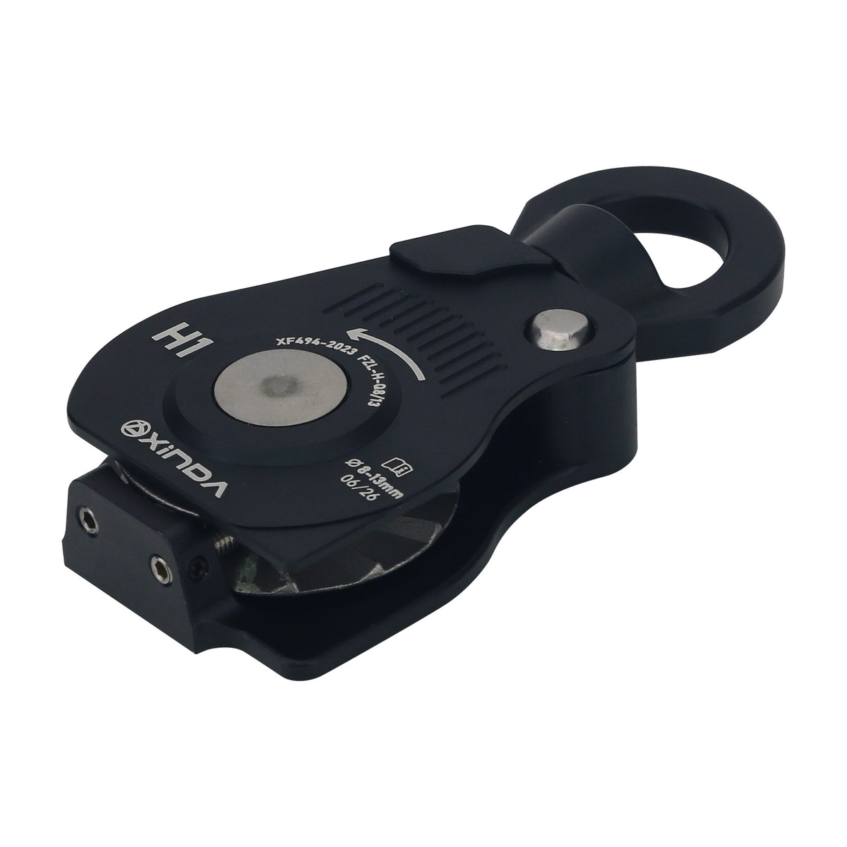 XINDA-6018 25KN Universal Rope Collector Safety Pulley High Efficiency Automatic Rope Retractor for 8-13MM Ropes