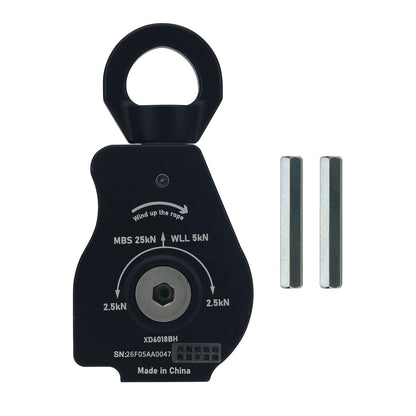 XINDA-6018 25KN Universal Rope Collector Safety Pulley High Efficiency Automatic Rope Retractor for 8-13MM Ropes