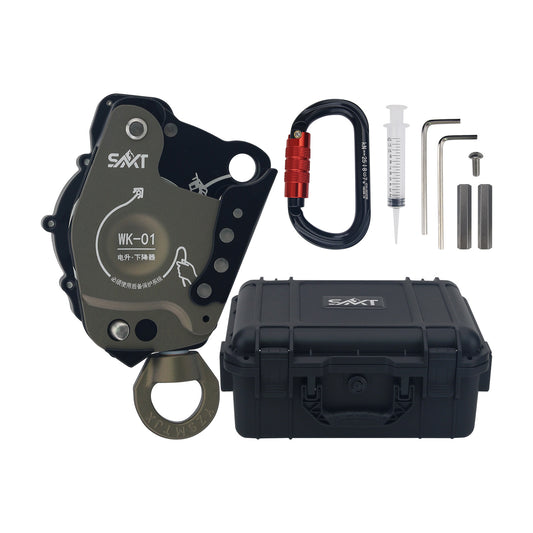 Grey WK-01 Electric Ascender Descent Control Device Lift Retarder for High Altitude Operation/Rock Climbing/Rescue with Toolbox