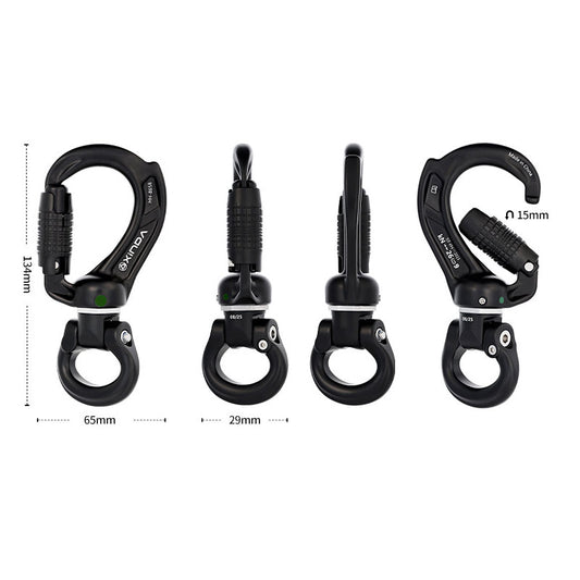 XINDA HH-8658 Outdoor Automatic Carabiner with Detachable Universal Joint 26KN Rock Climbing Carabiner