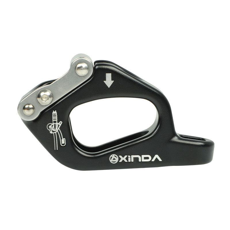 XINDA Black Outdoor Rock Climbing Adjuster Cowstail Positioning Lanyard Adjuster for Ascending/Descending