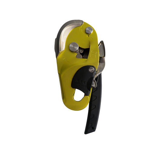 Yellow PZX Outdoor Lift Descender Rock Climbing Protection Descent Device 250KG Limit Load for 9-12MM Ropes