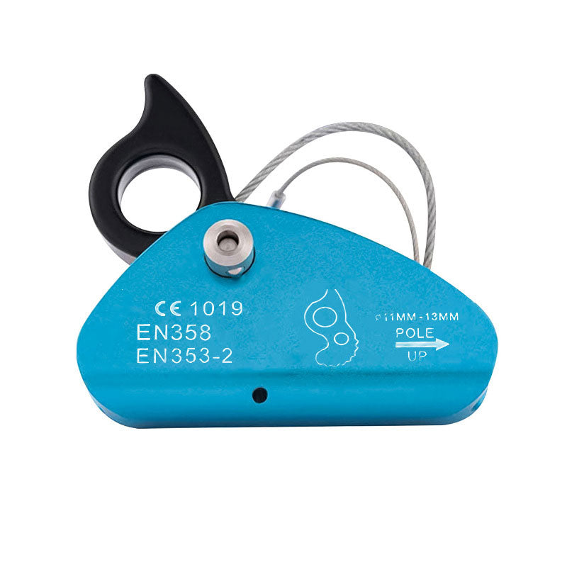 22KN Portable Rope Grab 220KG Outdoor Rock Climbing Self-locking Belay Device Support 11-13MM Ropes