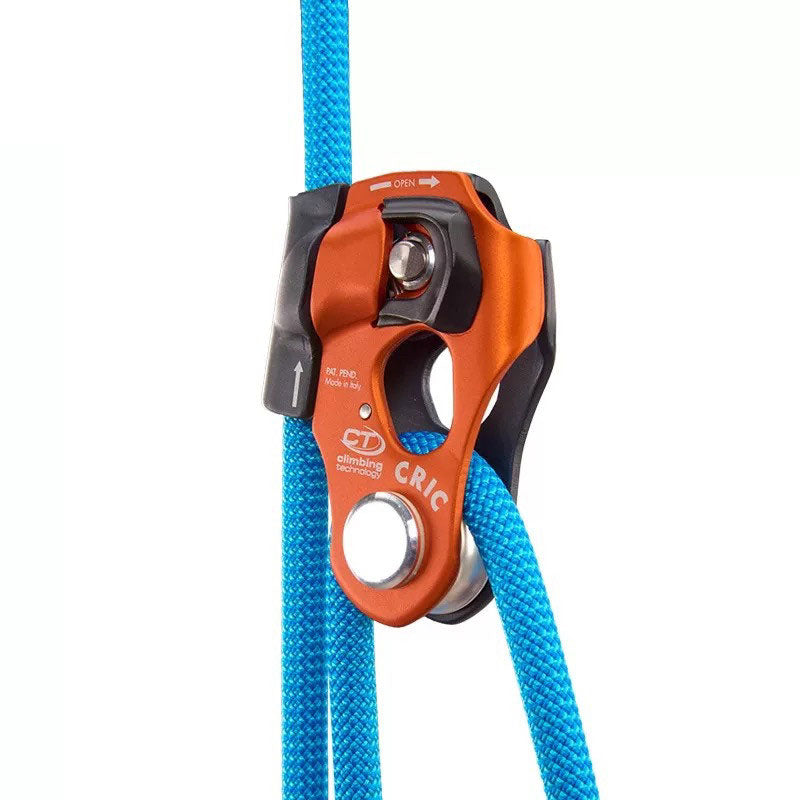 CRIC Handleless Manual Lift Ascender Rescue Multifunctional Rope Clamp with Pulley for Climbing Technology
