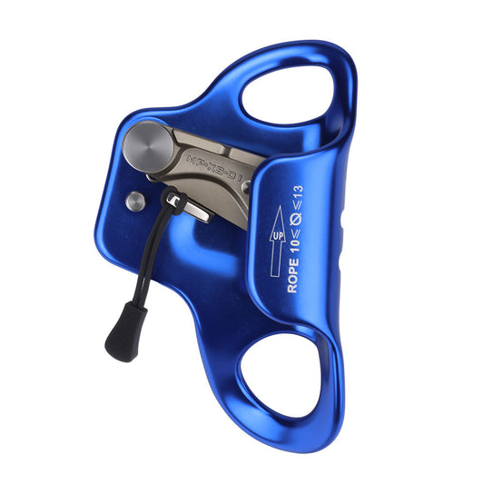 Blue Outdoor Chest Ascender Rock Climbing Protection Device 150 KG Load Capacity for 10-13MM Ropes