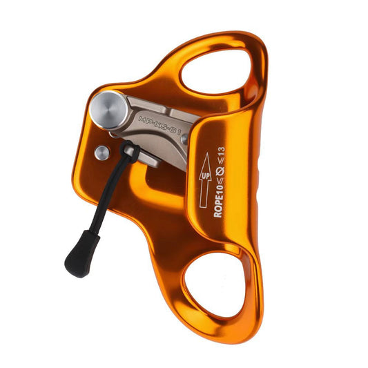 Orange Gold Outdoor Chest Ascender Rock Climbing Protection Device 150 KG Load Capacity for 10-13MM Ropes