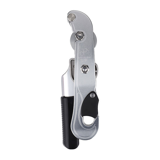 Silvery Outdoor Lift Descender 180KG Rock Climbing Lift Retarder Hand-control Abseiling Device Support Panic Function