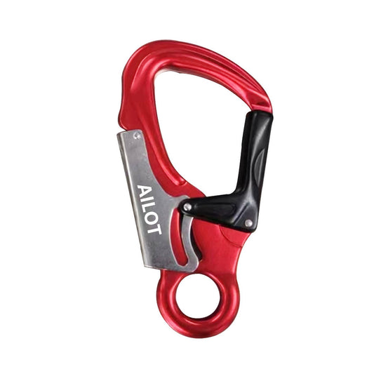 Red Aluminum Alloy Mini Portable Carabiner 35KN Outdoor Rock Climbing Auto Locking Carabiner