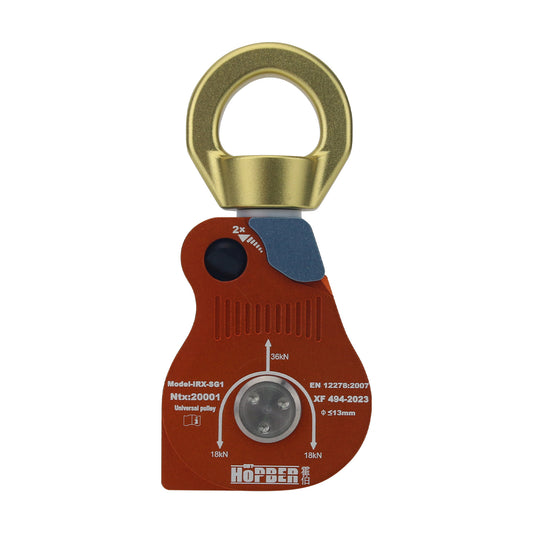 Hanging Ring Type Universal Single Pulley 37KN Descender Rock Climbing Fall prevention Device XF494-2023