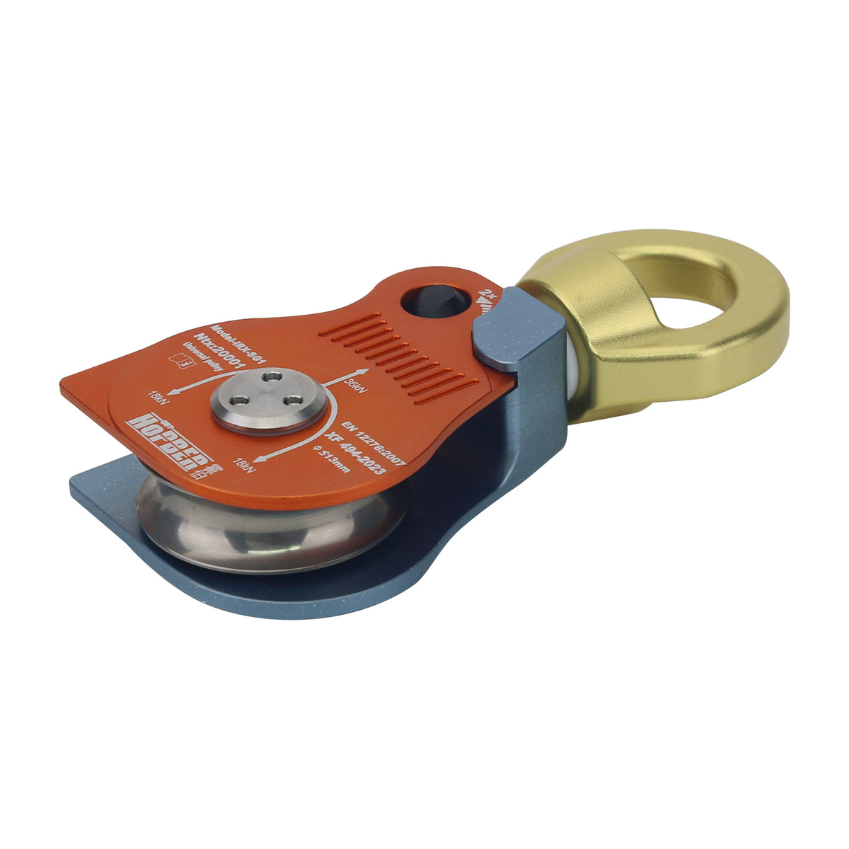Hanging Ring Type Universal Single Pulley 37KN Descender Rock Climbing Fall prevention Device XF494-2023
