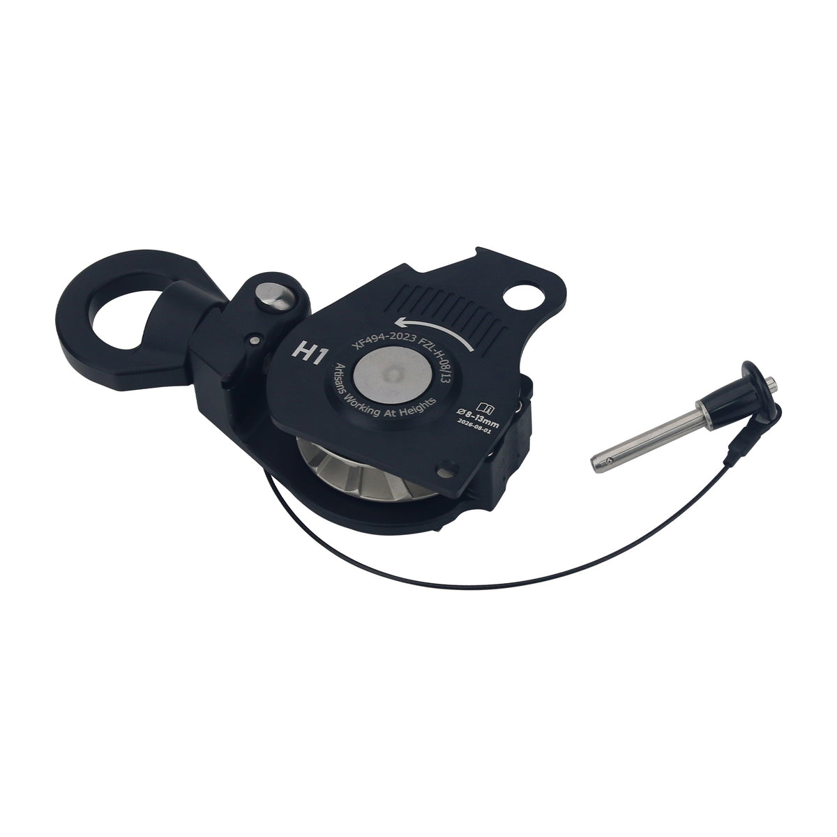 H1 Universal Pulley 25KN Electric Assisted Rope Collector Multifunctional Pulley for Height Operation/Rock Climbing
