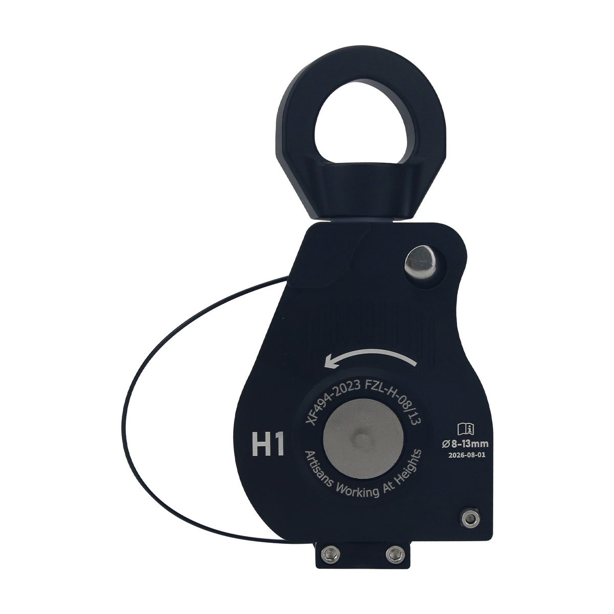 H1 Universal Pulley 25KN Electric Assisted Rope Collector Multifunctional Pulley for Height Operation/Rock Climbing